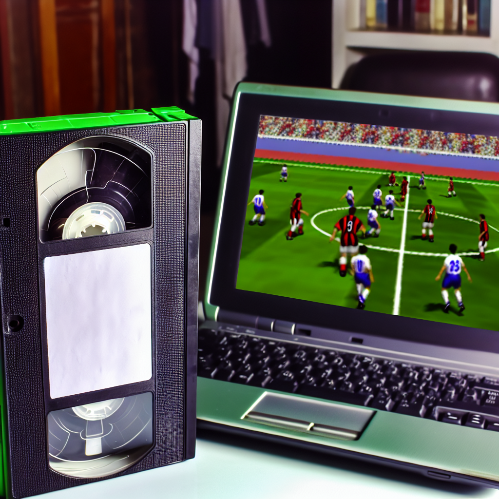 Оцифровка видеокассеты VHS с захватывающим выступлением на соревнованиях по футболу